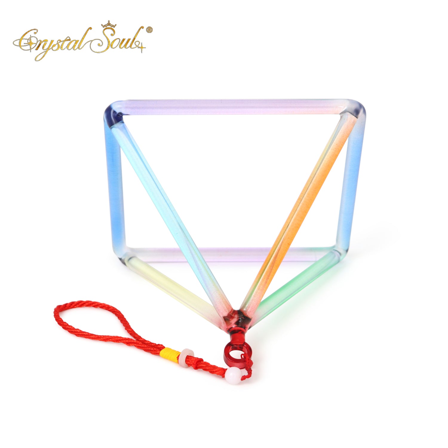 Crystal Soul Rainbow Colored Gradient Crystal Pyramid