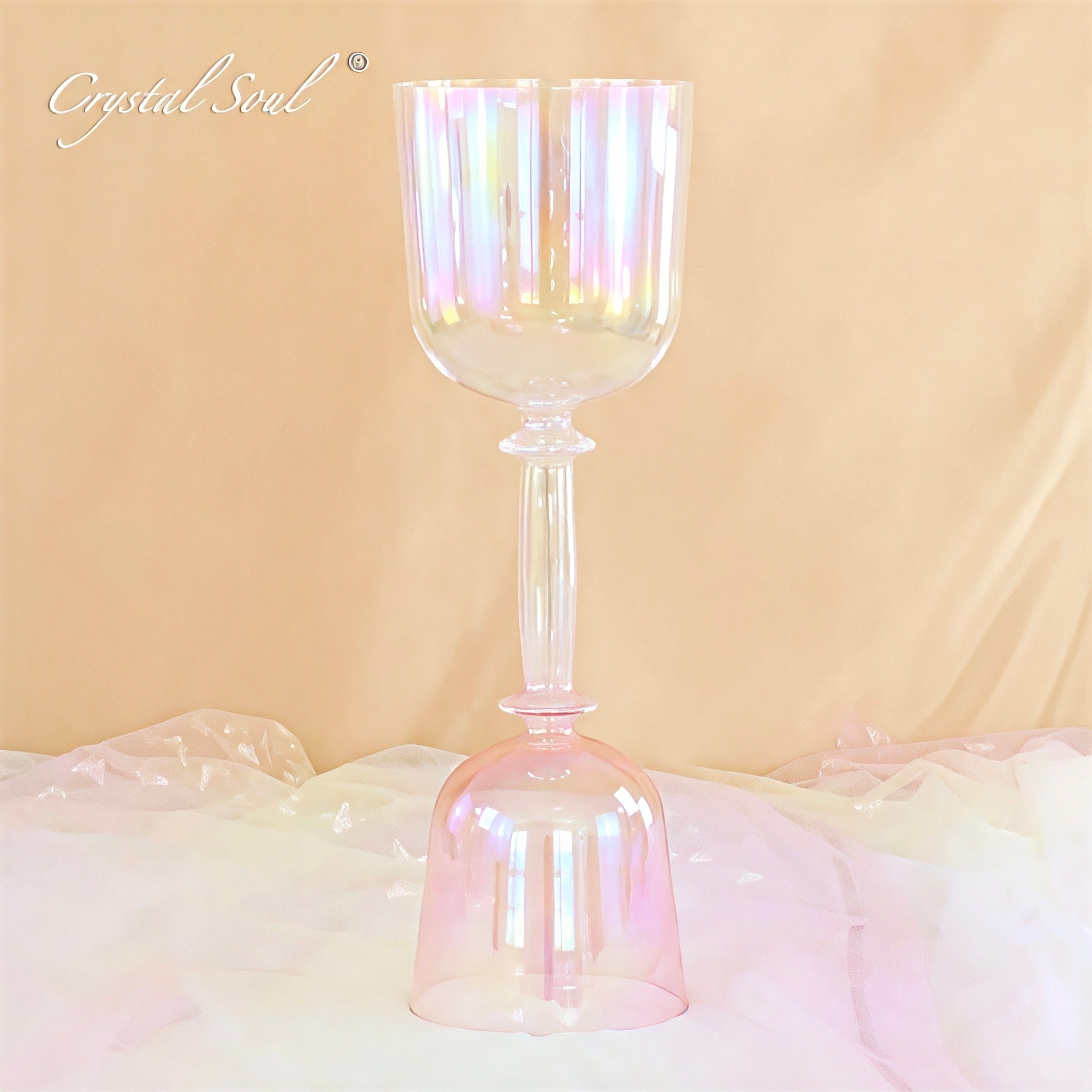 Crystal Soul Light Pink Aurora Double-headed Crystal Holy