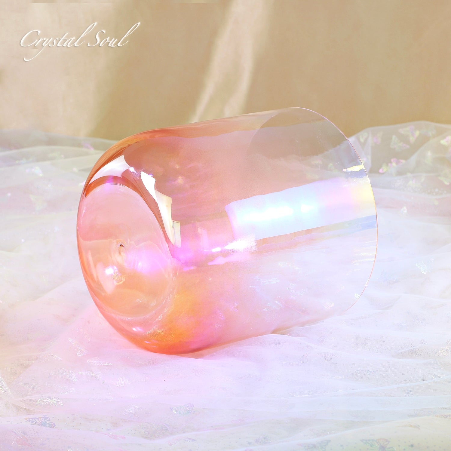 Crystal Soul Red Clear Gradient Alchemy Crystal Bowl
