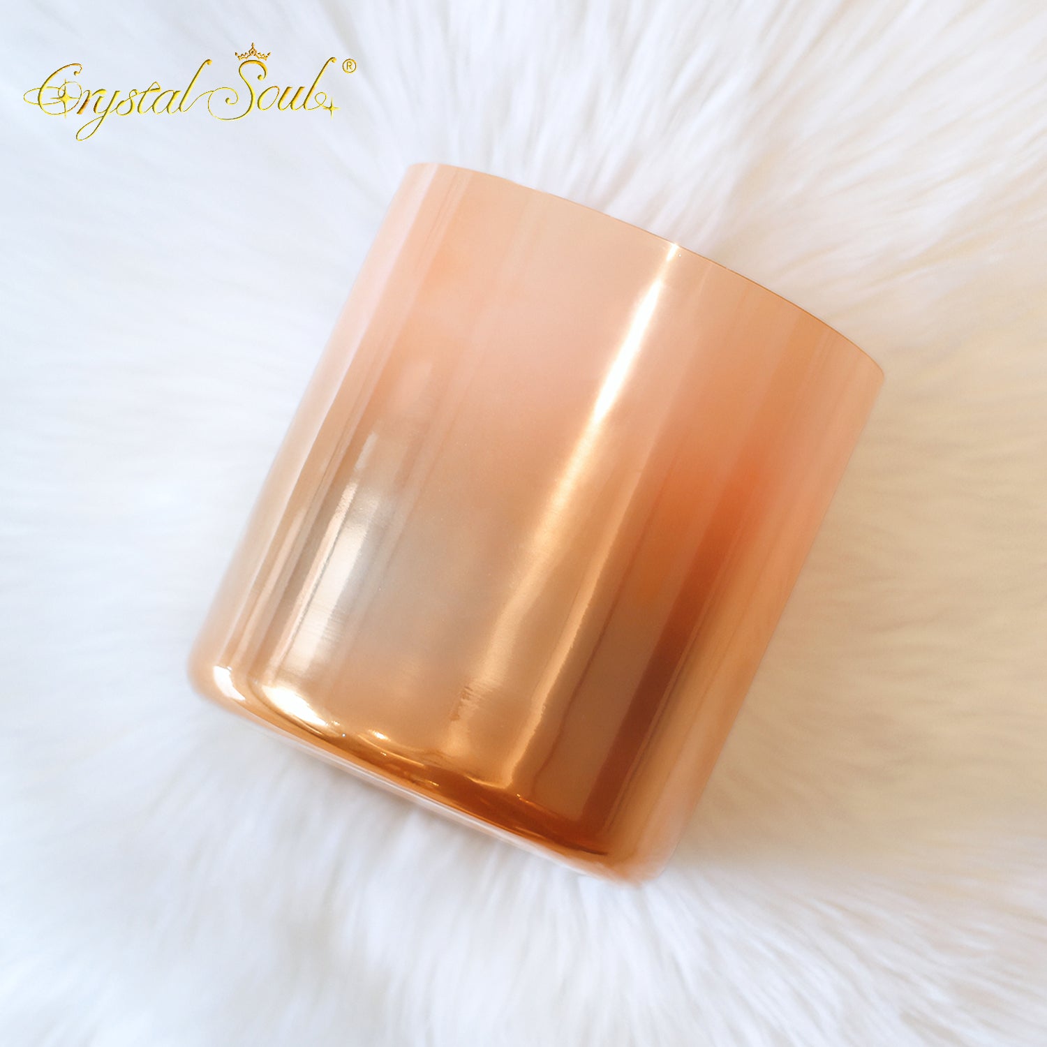 Crystal Soul Sunset Orange Gold Alchemy Crystal Bowl