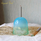 Crystal Soul Azure Green Gradient Alchemy Handheld Crystal Bowl