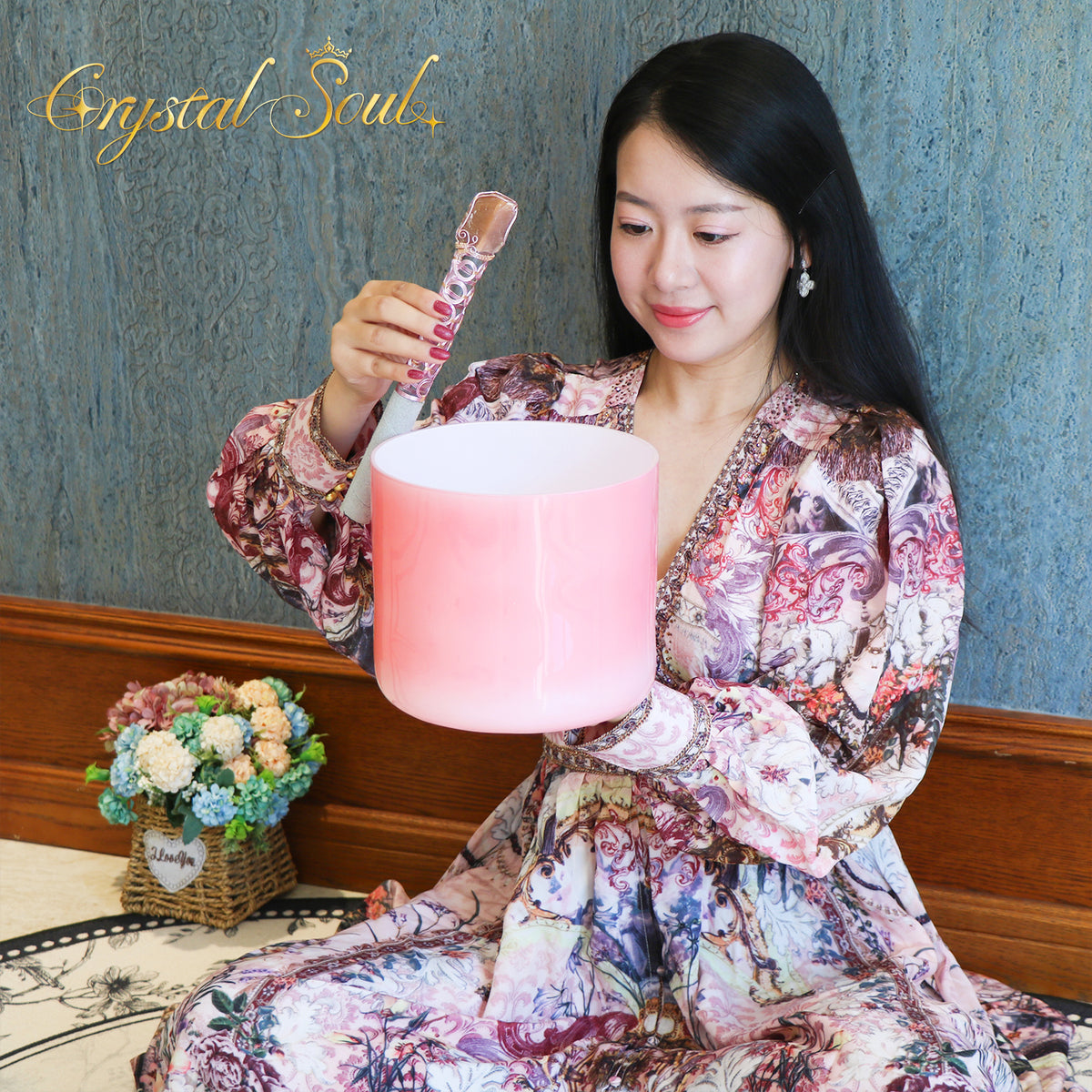 Crystal Soul  Lunar Blush Alchemy Crystal Bowl