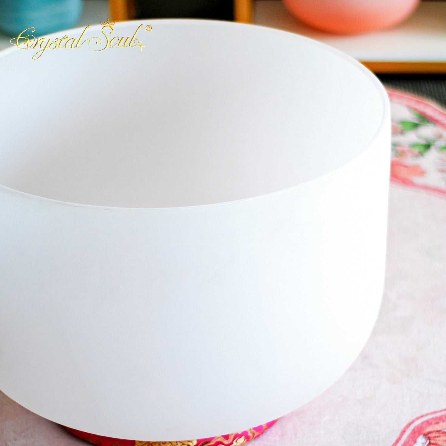 Crystal Soul Extra Large 22" White Frosted Crystal Bowl