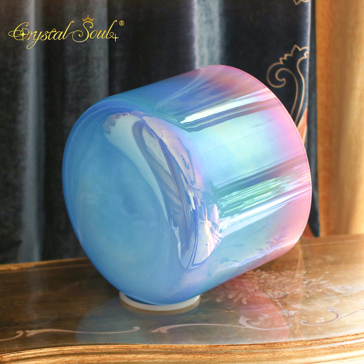 Crystal Soul New Gradient Azure-Pink Alchemy Crystal Bowl