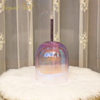 Crystal Soul Amethyst Handle Purple Gradient Aurora Crystal Handle Bowl