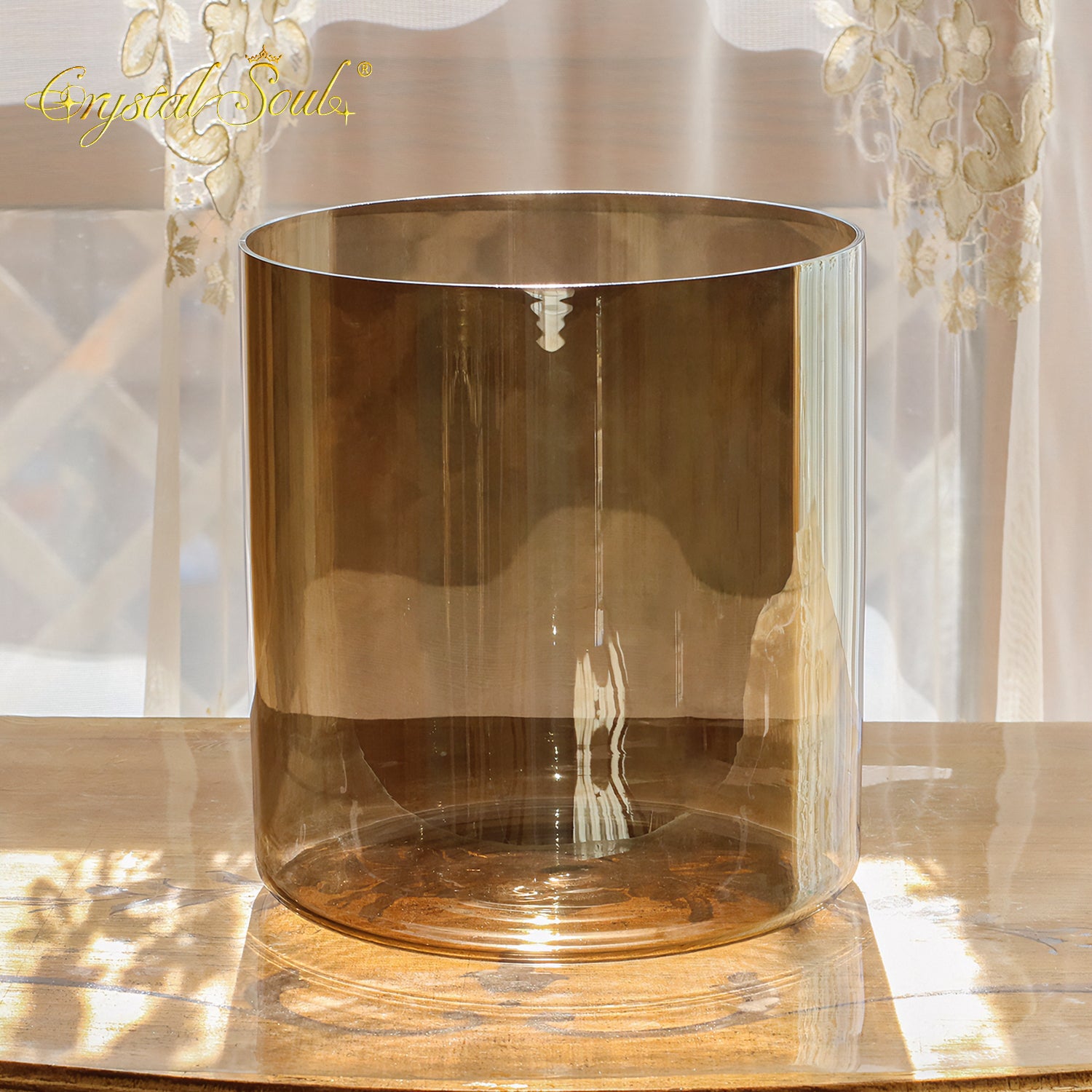 Crystal Soul High Quality Golden Brown Alchemy Crystal Bowl