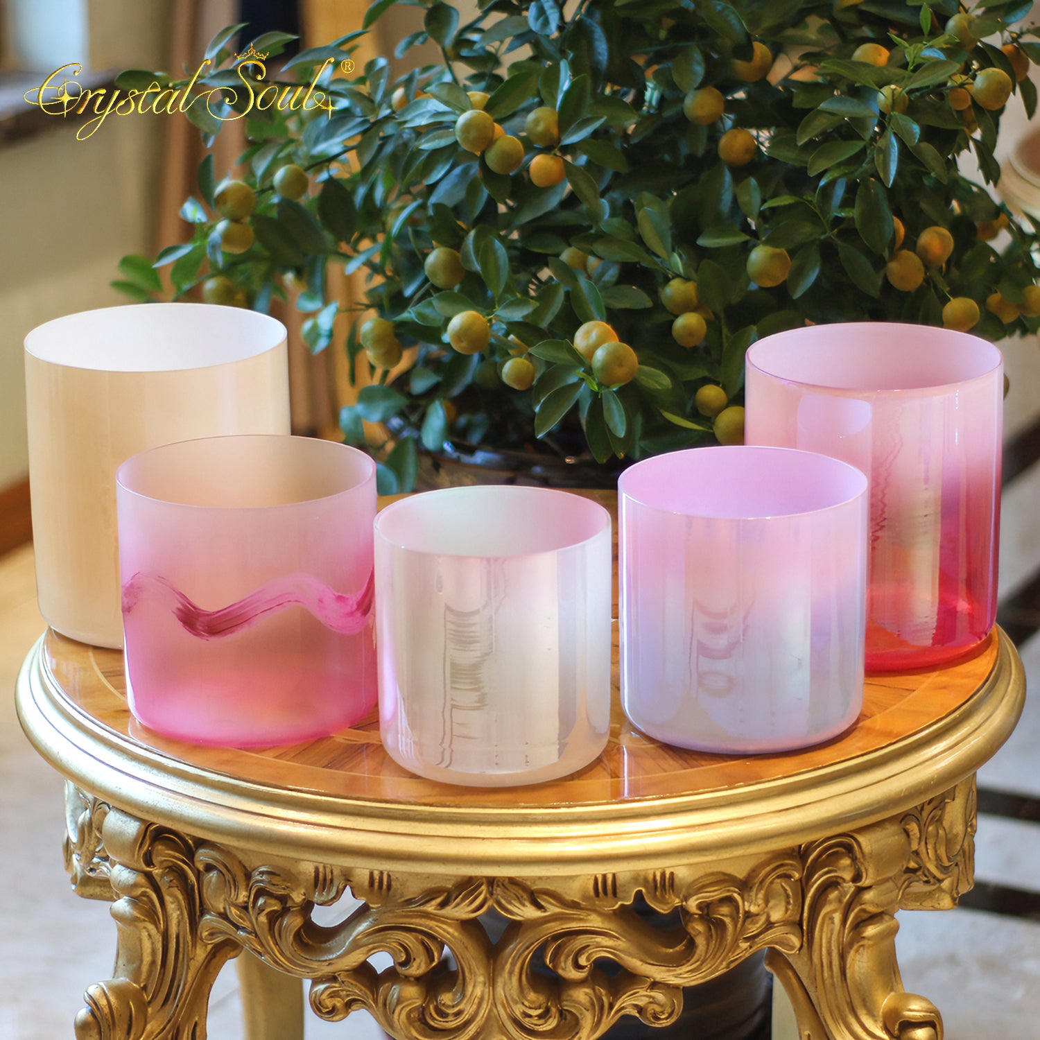 Crystal Soul 2026 New Model Alchemy Crystal Bowl Harmony Collection Five Note Set