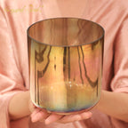 Crystal Soul Superior Design New Arrival Champagne Gold-Brown Alchemy Crystal Bowl