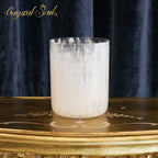 Crystal Soul Spiritual Series Hand Painted White Waterfall Texture Alchemy Crystal Bowl