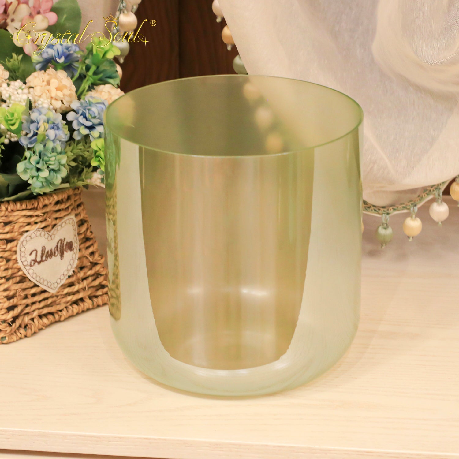 Crystal Soul Green Thickened Alchemy Crystal Singing Bowl