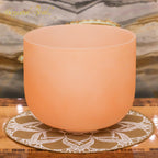 Crystal Soul Macaron Orange Frosted Crystal Singing Bowl