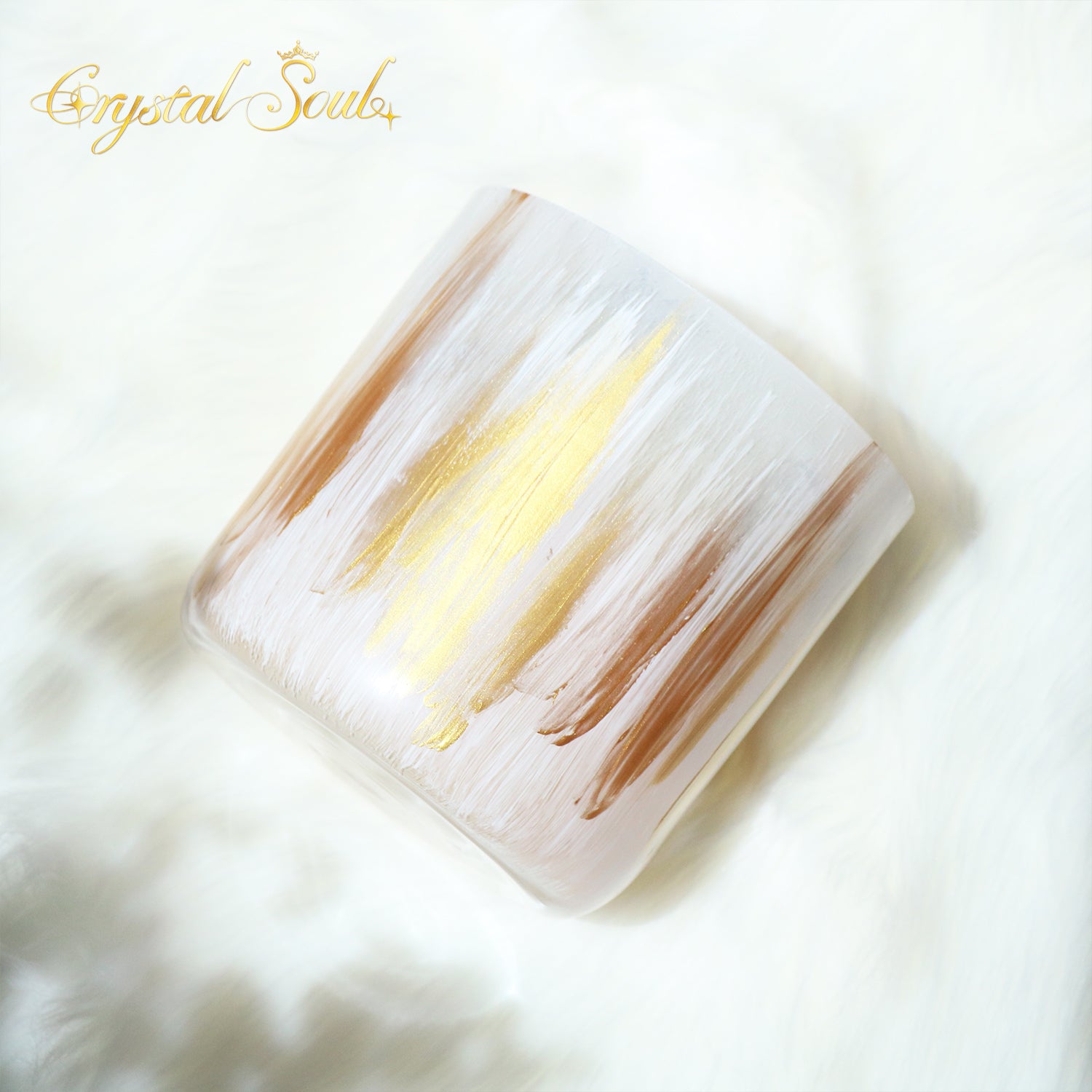 Crystal Soul Spiritual Series Hand-Painted Gilded Alchemy Crystal Bowl