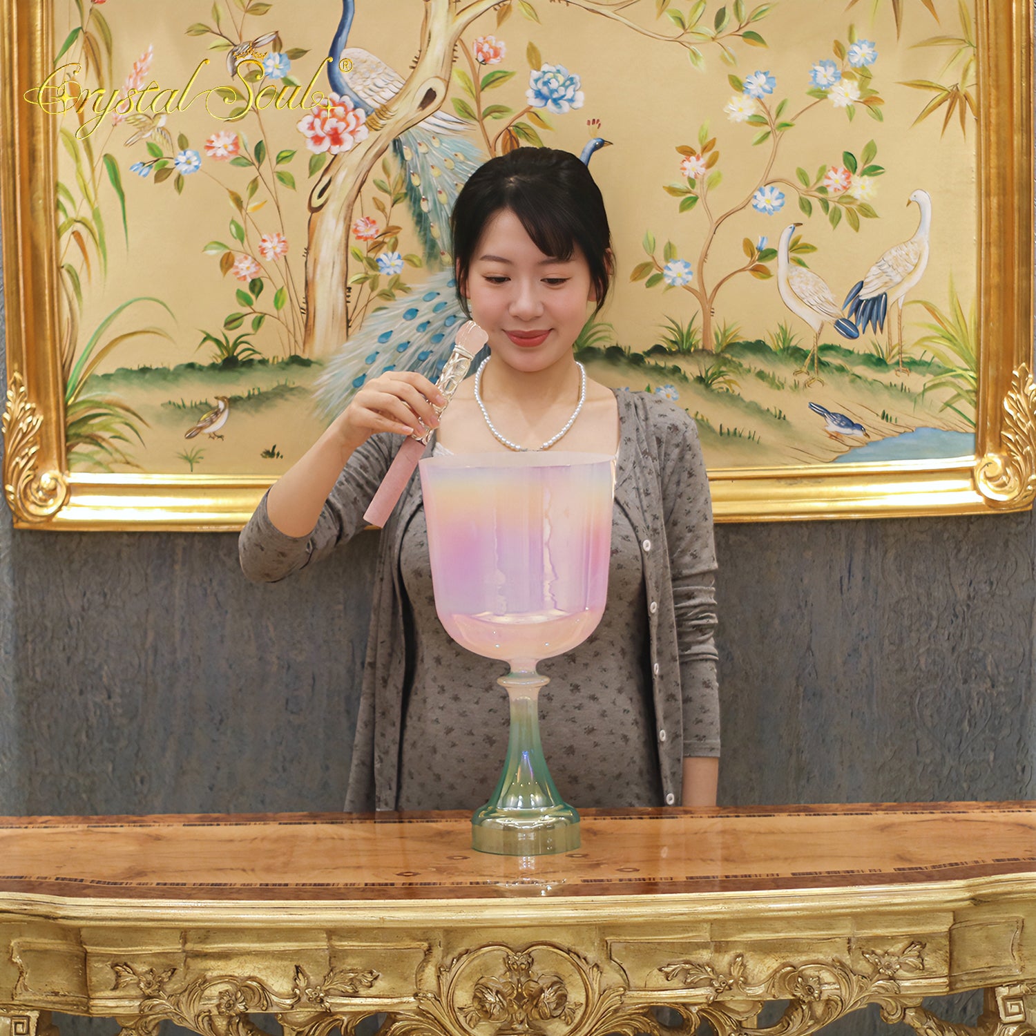 Crystal Soul Tulip Color Holy Grail Alchemy Crystal Bowl