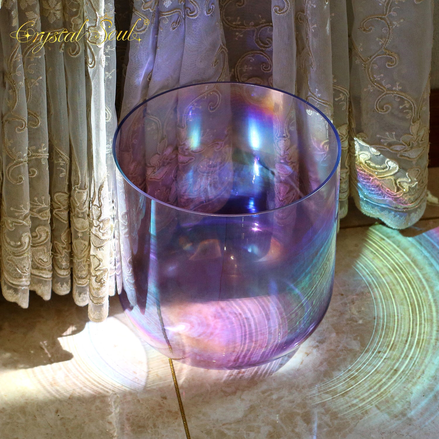 Crystal Soul High Quality Thickened Purple Aurora Alchemy Crystal Bowl
