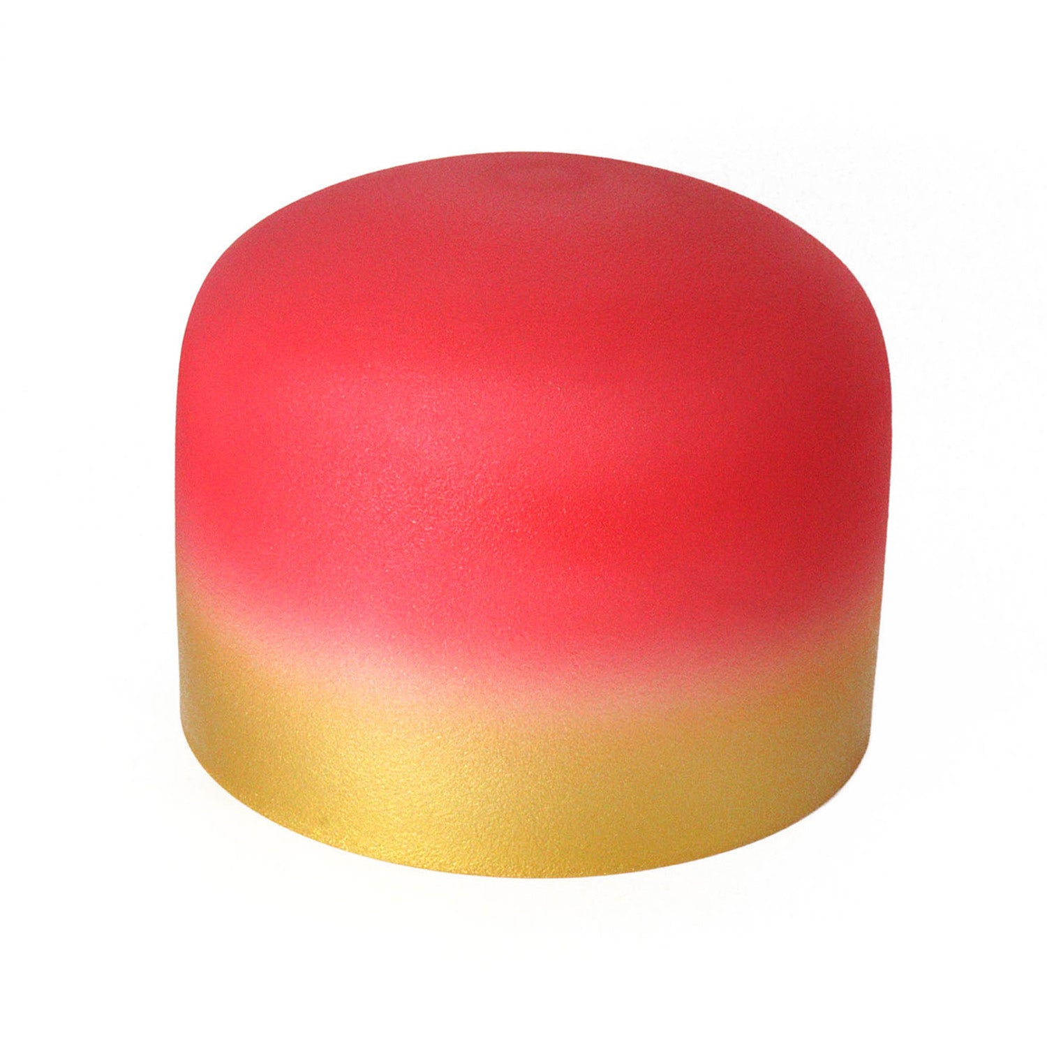 Crystal Soul Gold Red Gradient Frosted Quartz Crystal Singing Bowl