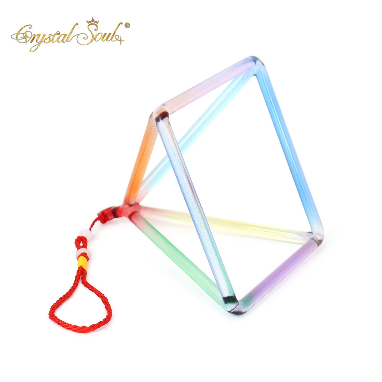 Crystal Soul Rainbow Colored Gradient Crystal Pyramid