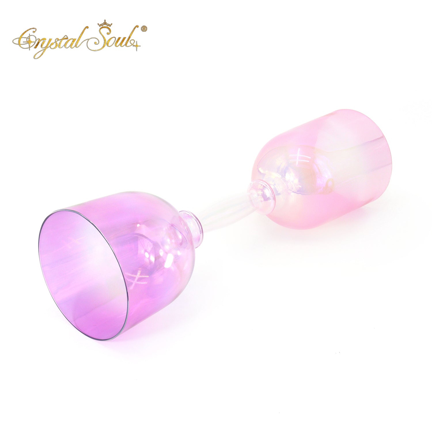 Crystal Soul Pink Purple Gradient Clear Double-headed Crystal Holy