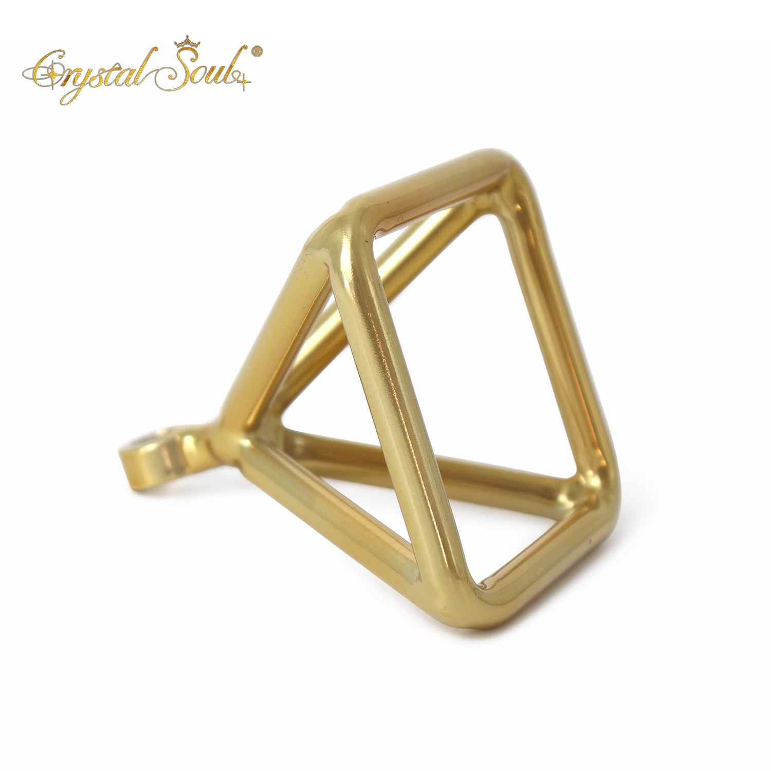Crystal Soul Golden Mini Pyramid