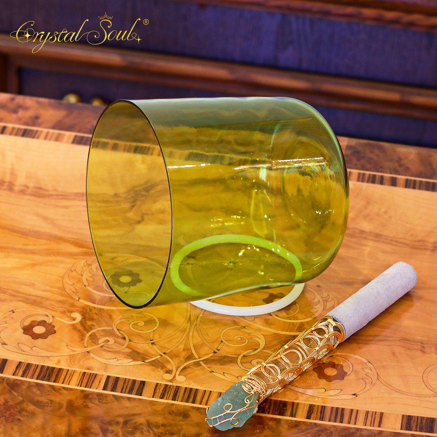 Crystal Soul Green Apple Clear Alchemy Crystal Bowl