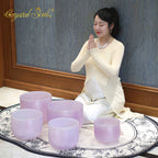 Crystal Soul New Exclusive Design Amethyst Alchemy Crystal Bowl Harmony Set