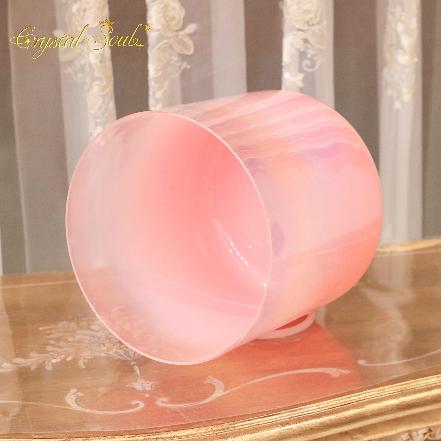 Crystal Soul Gradient Aurora Pink Alchemy Crystal Bowl