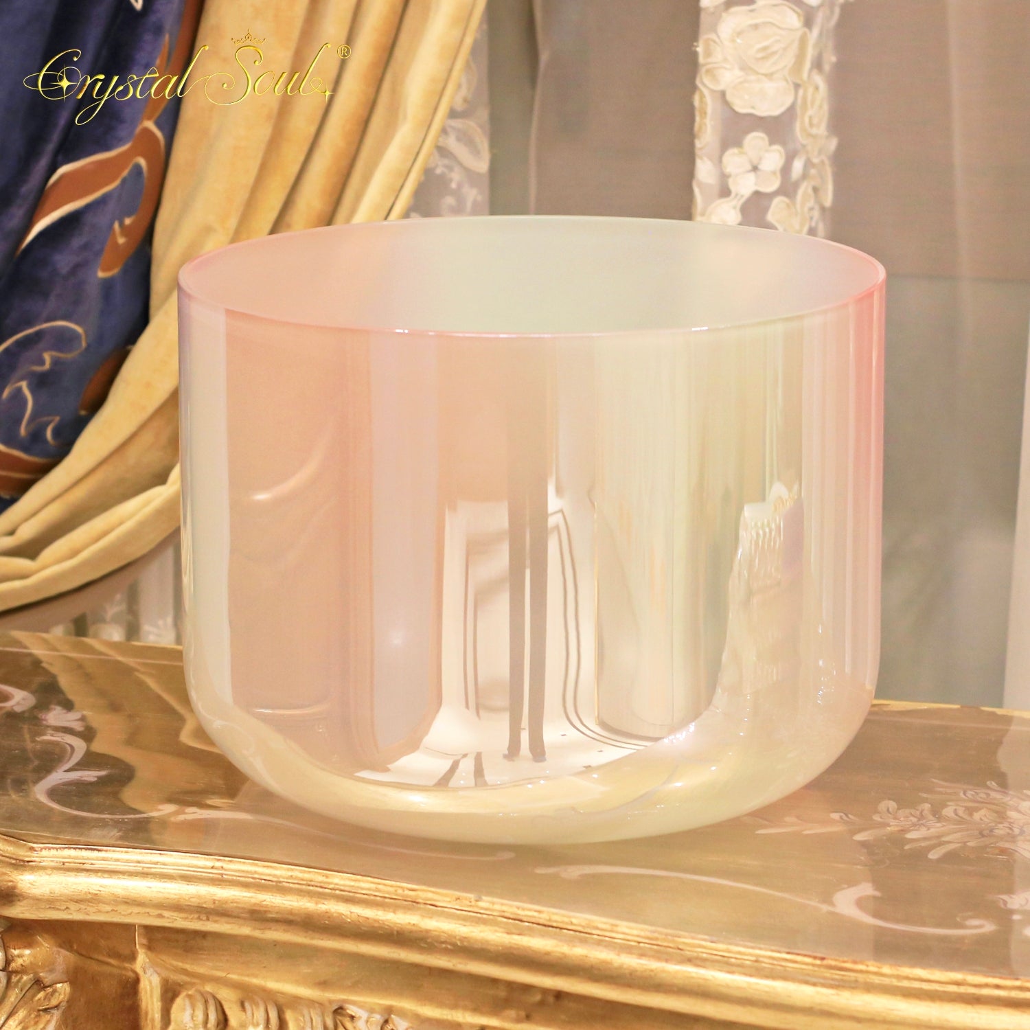 Crystal Soul Red-Green-White Gradient Thickened Alchemy Crystal Bowl