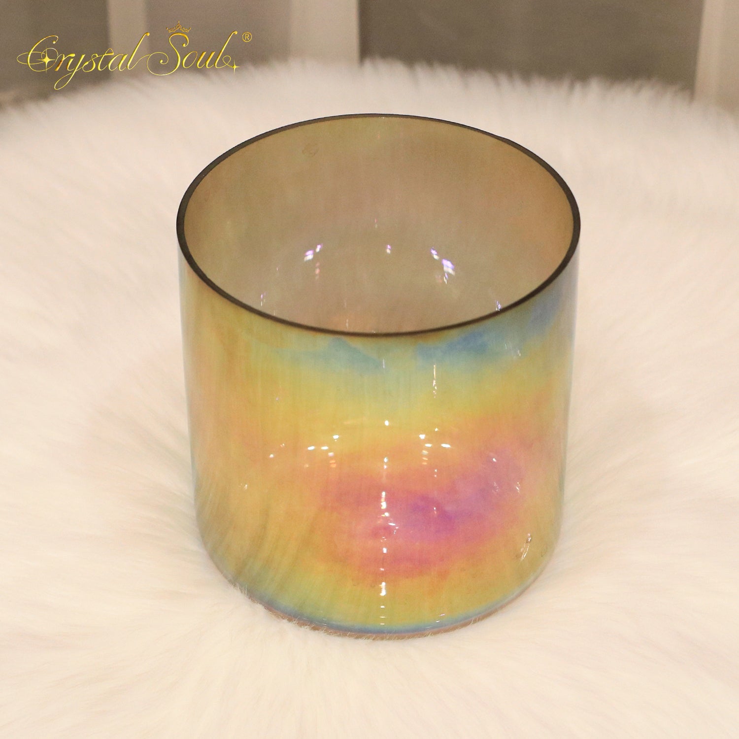 Crystal Soul Superior Design New Arrival Champagne Gold-Brown Alchemy Crystal Bowl