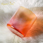 Crystal Soul Premium High Quality Orange Red Sandblasted Alchemy Crystal Bowl