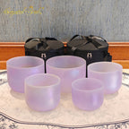 Crystal Soul New Exclusive Design Amethyst Alchemy Crystal Bowl Harmony Set