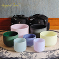 Crystal Soul High Quality Original Mineral Frosted Crystal Singing Bowl Sets