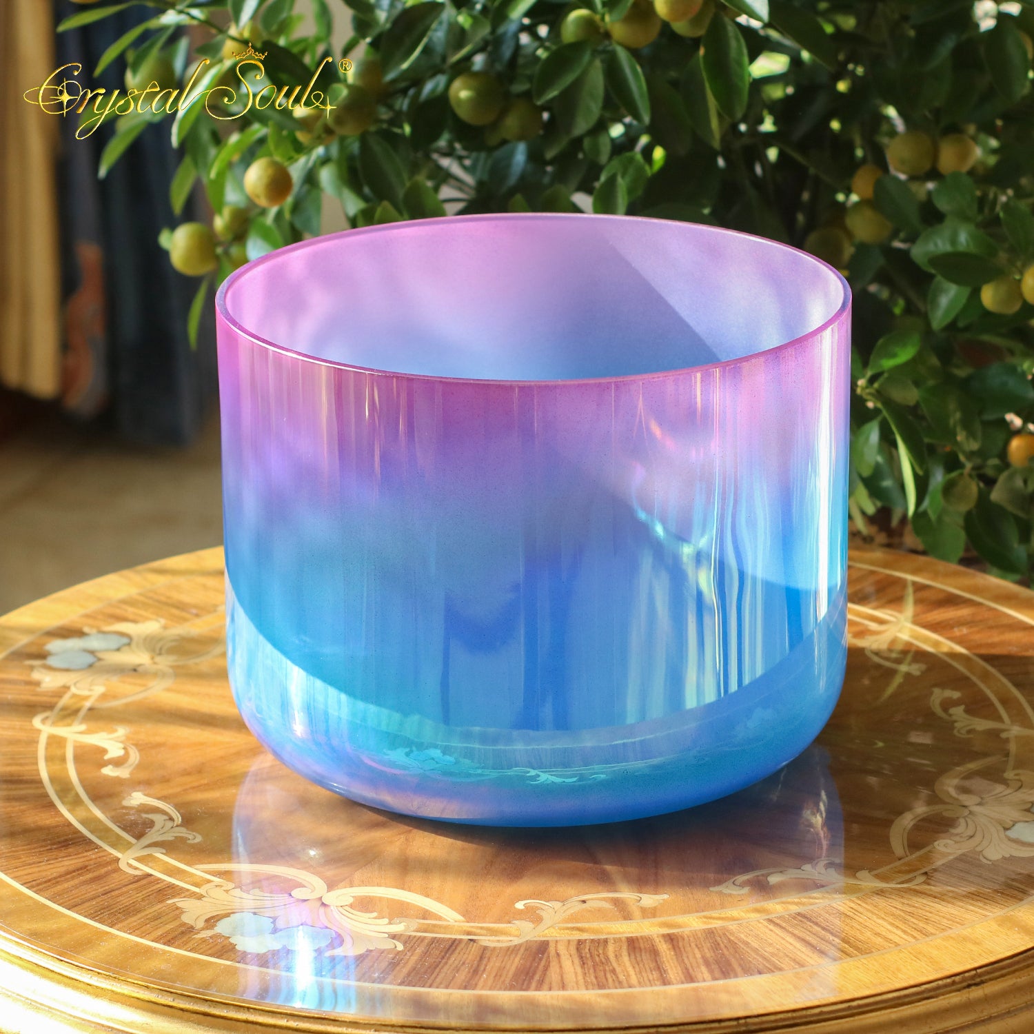 Crystal Soul New Gradient Azure-Pink Alchemy Crystal Bowl