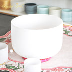 Crystal Soul Extra Large 22" White Frosted Crystal Bowl
