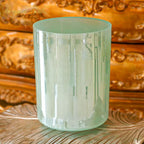 Crystal Soul Pearl Milk Green Extended Height  Alchemy Crystal Bowl