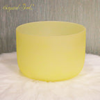 Crystal Soul Macaron Yellow Frosted Crystal Singing Bowl