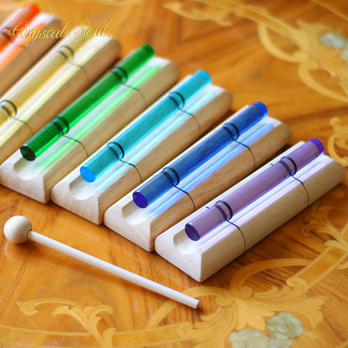 Crystal Soul Chakra Colored Crystal Chimes Set