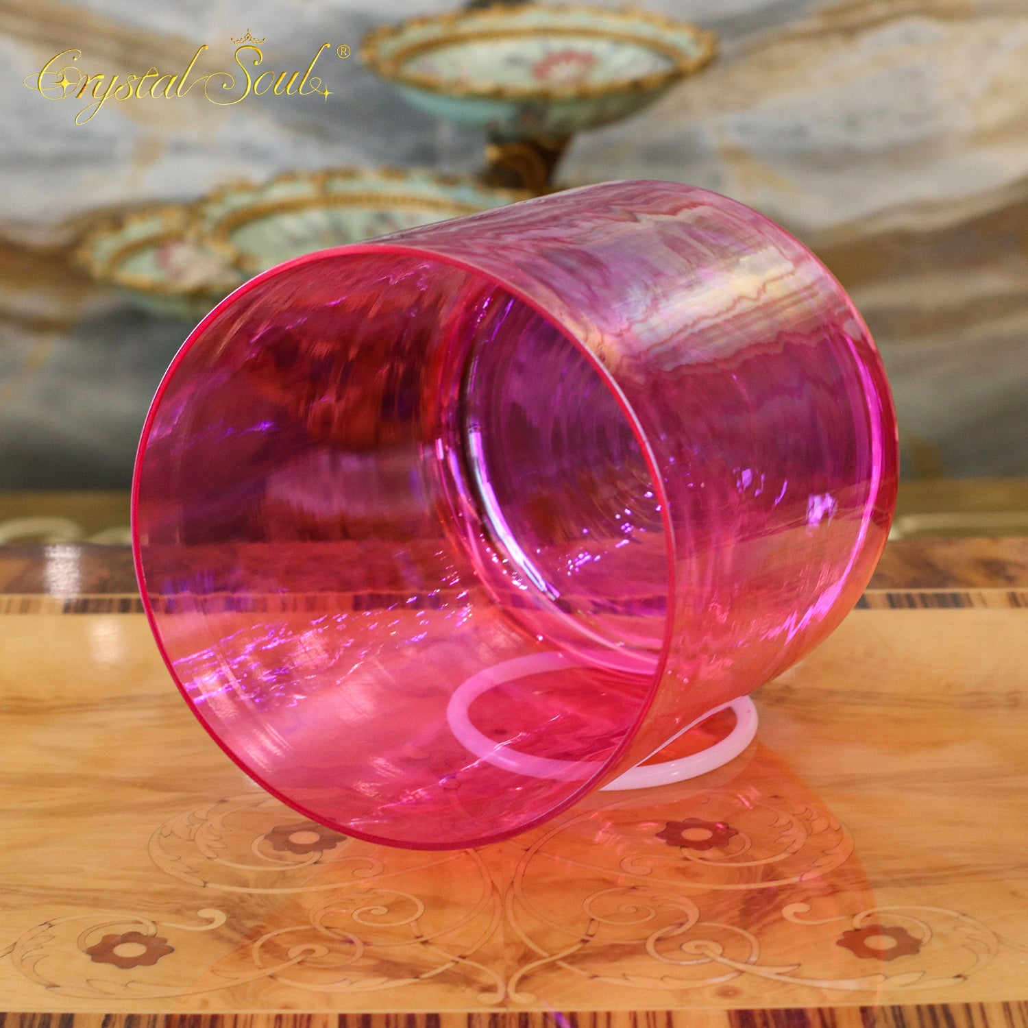 Crystal Soul Rose Pink Alchemy Crystal Bowl