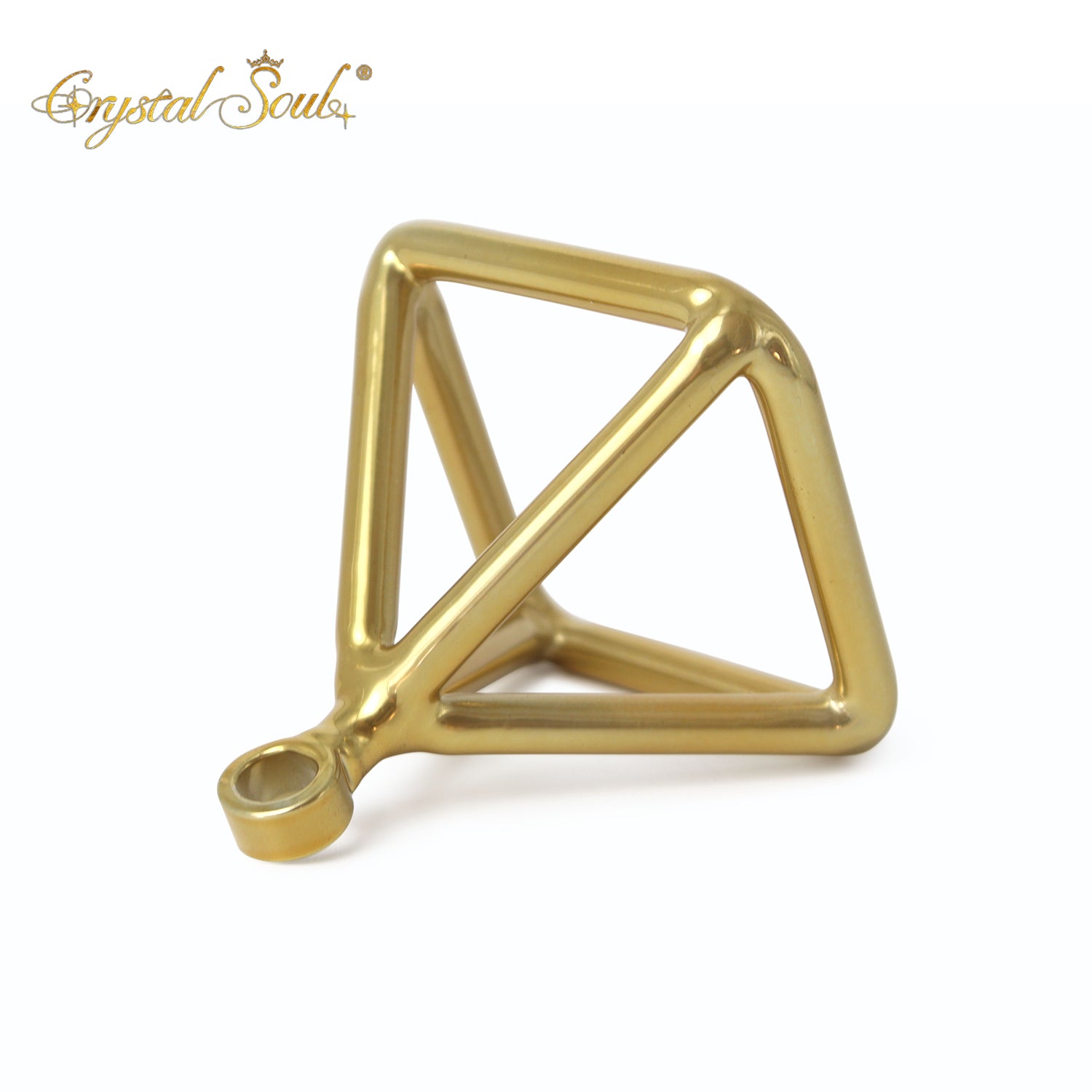 Crystal Soul Golden Mini Pyramid