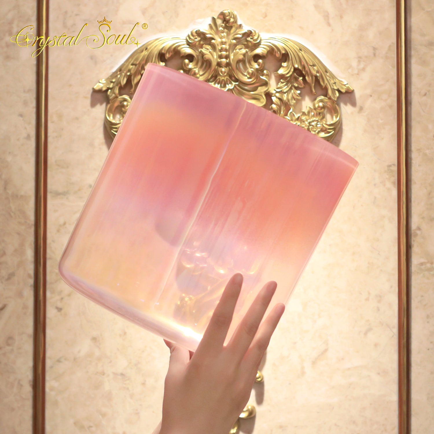 Crystal Soul Classic Gradient Pink Alchemy Crystal Bowl