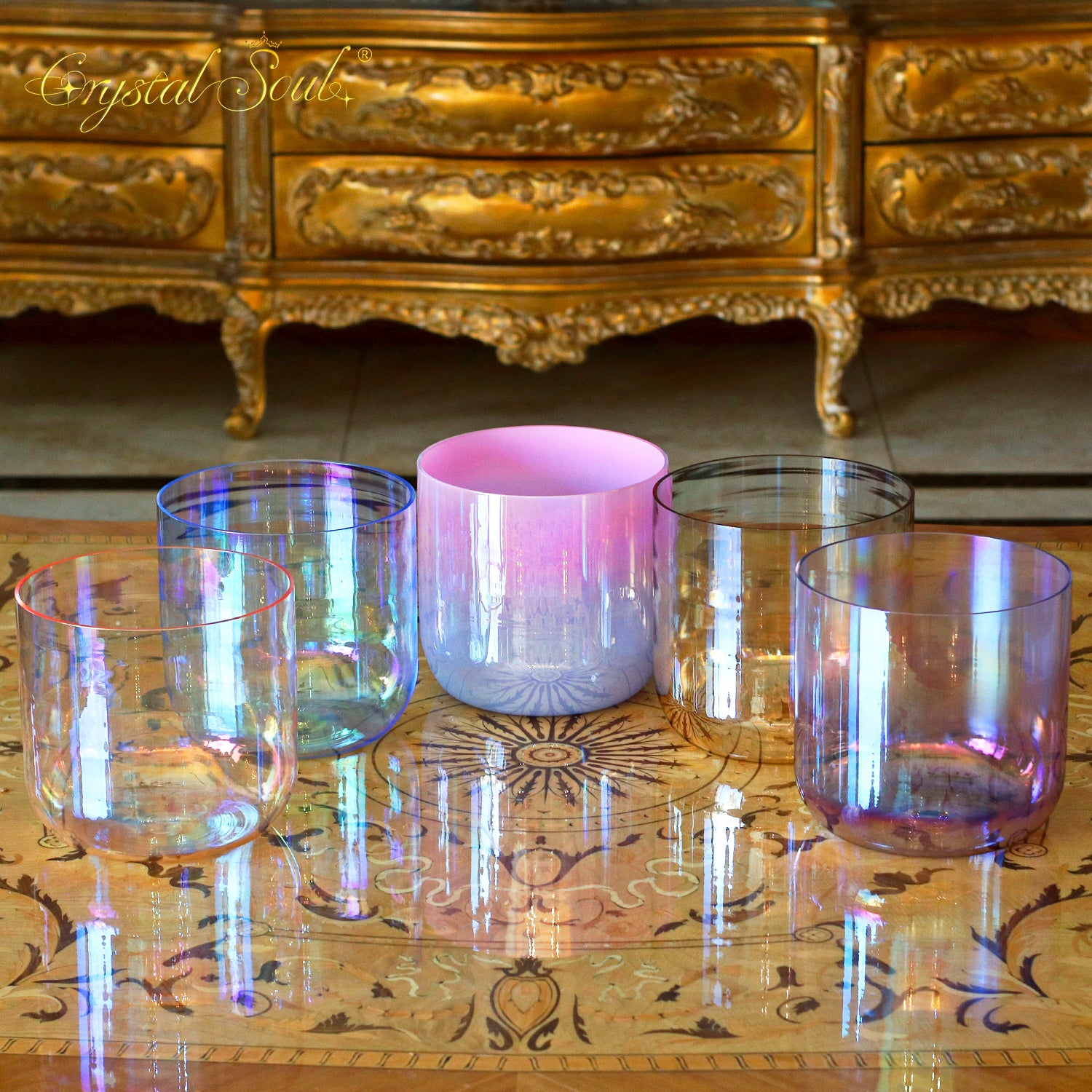 Crystal Soul Superior Design Thickened Alchemy Crystal Bowl Set