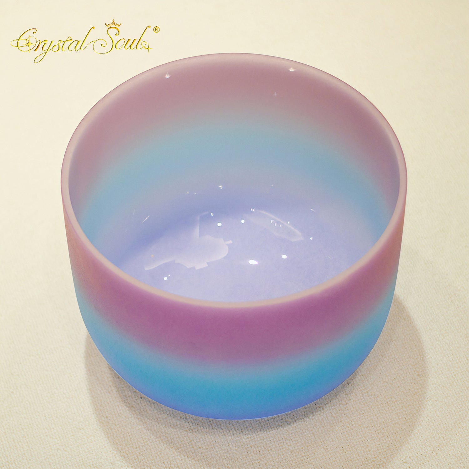 Crystal Soul Nebula Purple Sea Triple Gradient Frosted Crystal Singing Bowl