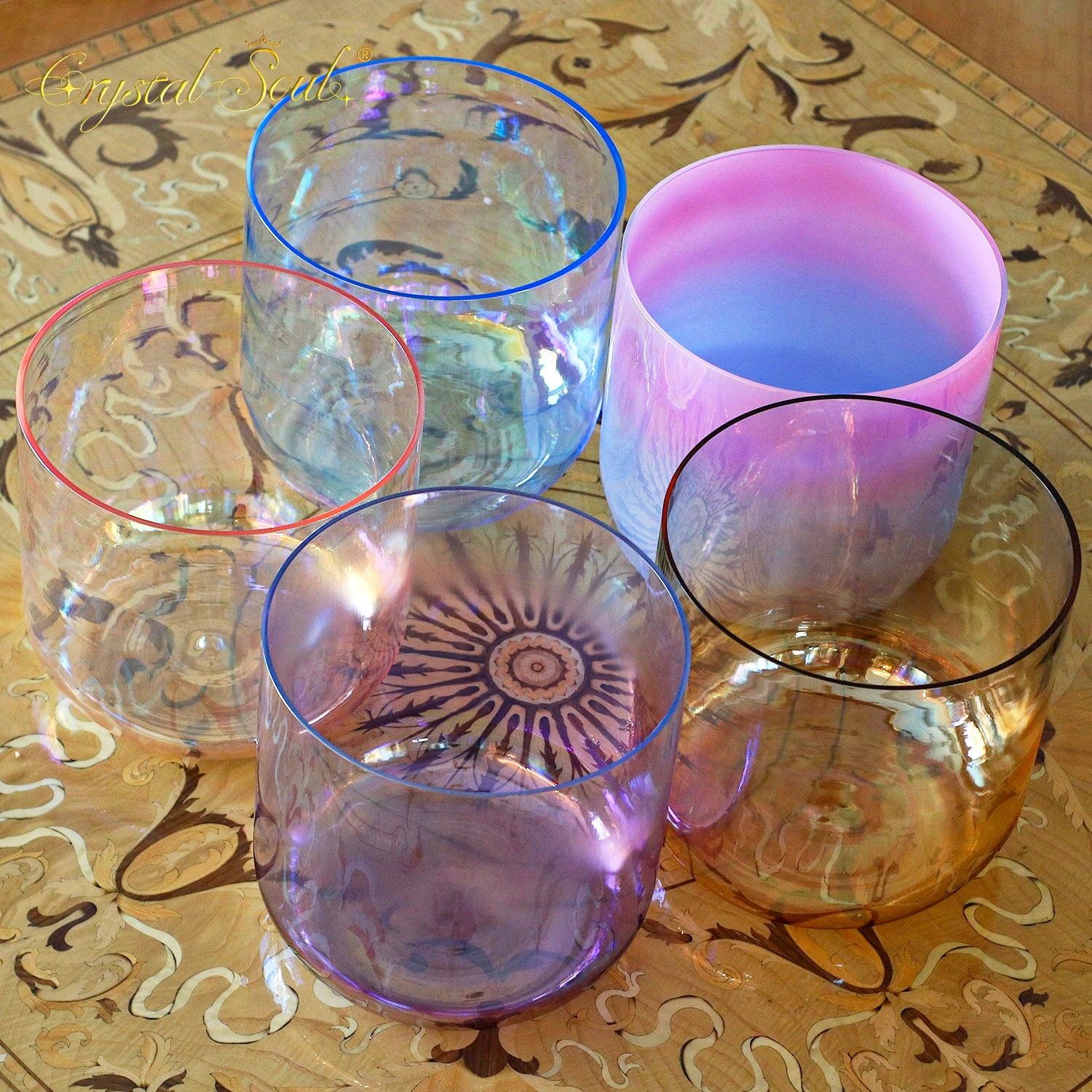 Crystal Soul Superior Design Thickened Alchemy Crystal Bowl Set