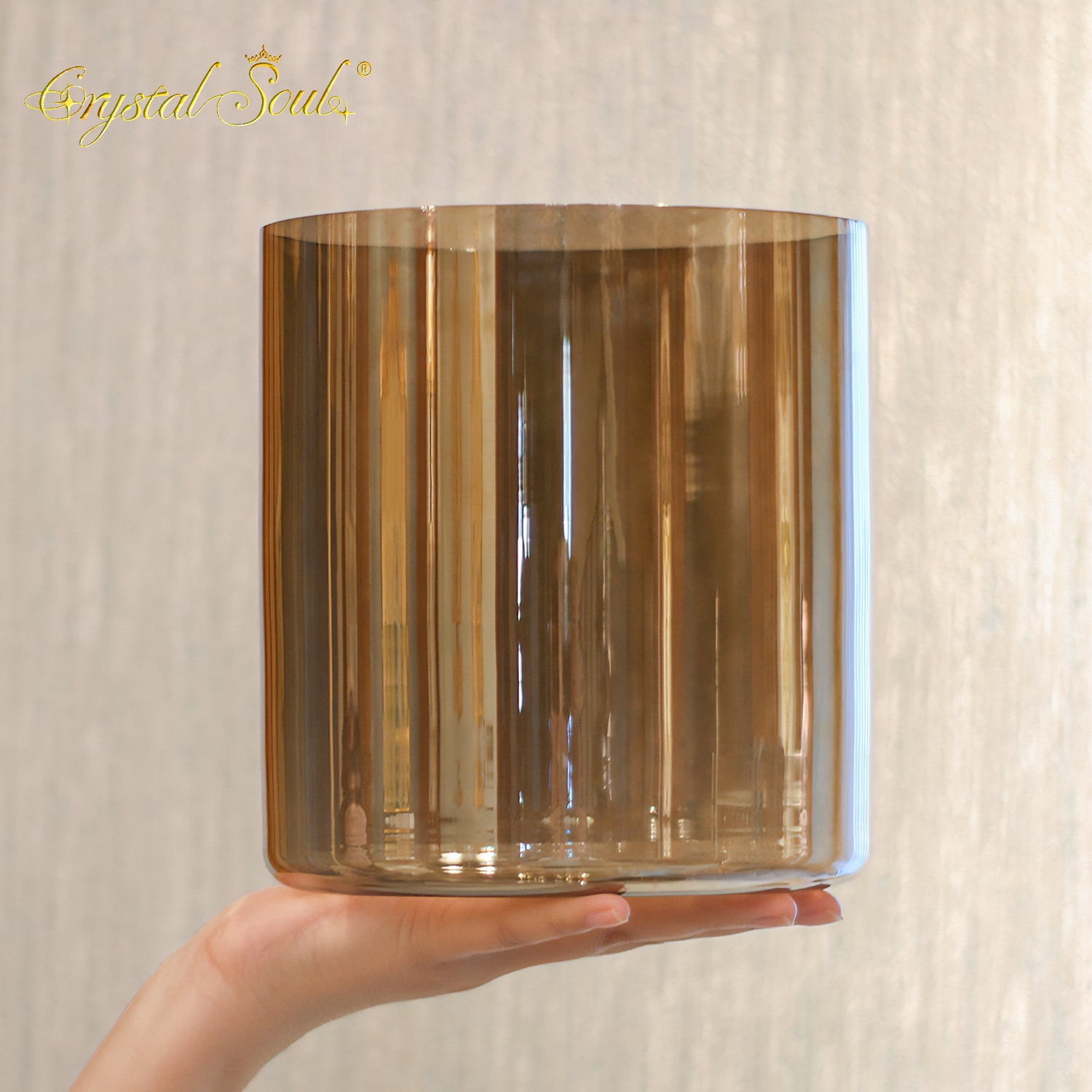 Crystal Soul High Quality Golden Brown Alchemy Crystal Bowl