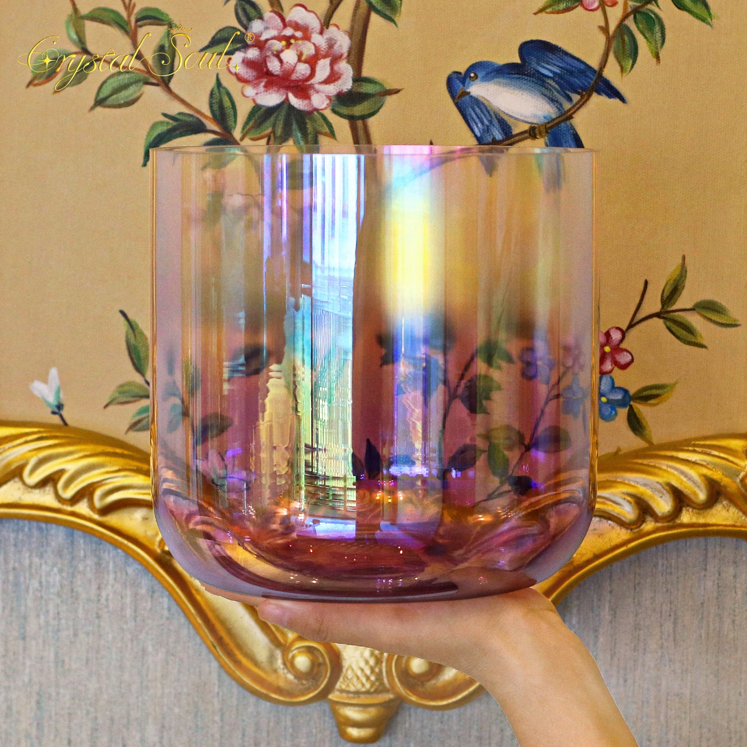 Crystal Soul High Quality Thickened Purple Aurora Alchemy Crystal Bowl