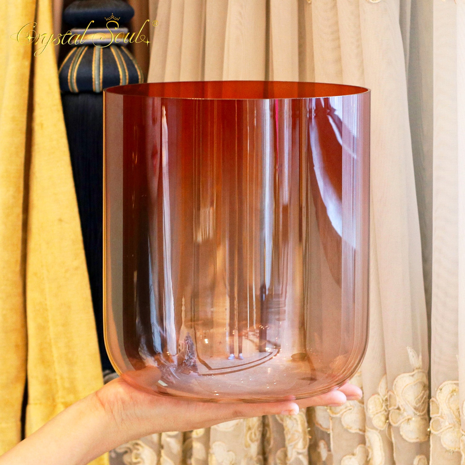 Crystal Soul Red Gradient Alchemy Crystal Bowl