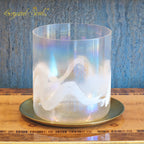 Crystal Soul Superior Design High Quality Gemstone Imbued Hand Painted Alchemy Crystal Bowl