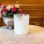 Crystal Soul Spiritual Series Hand Painted White Waterfall Texture Alchemy Crystal Bowl