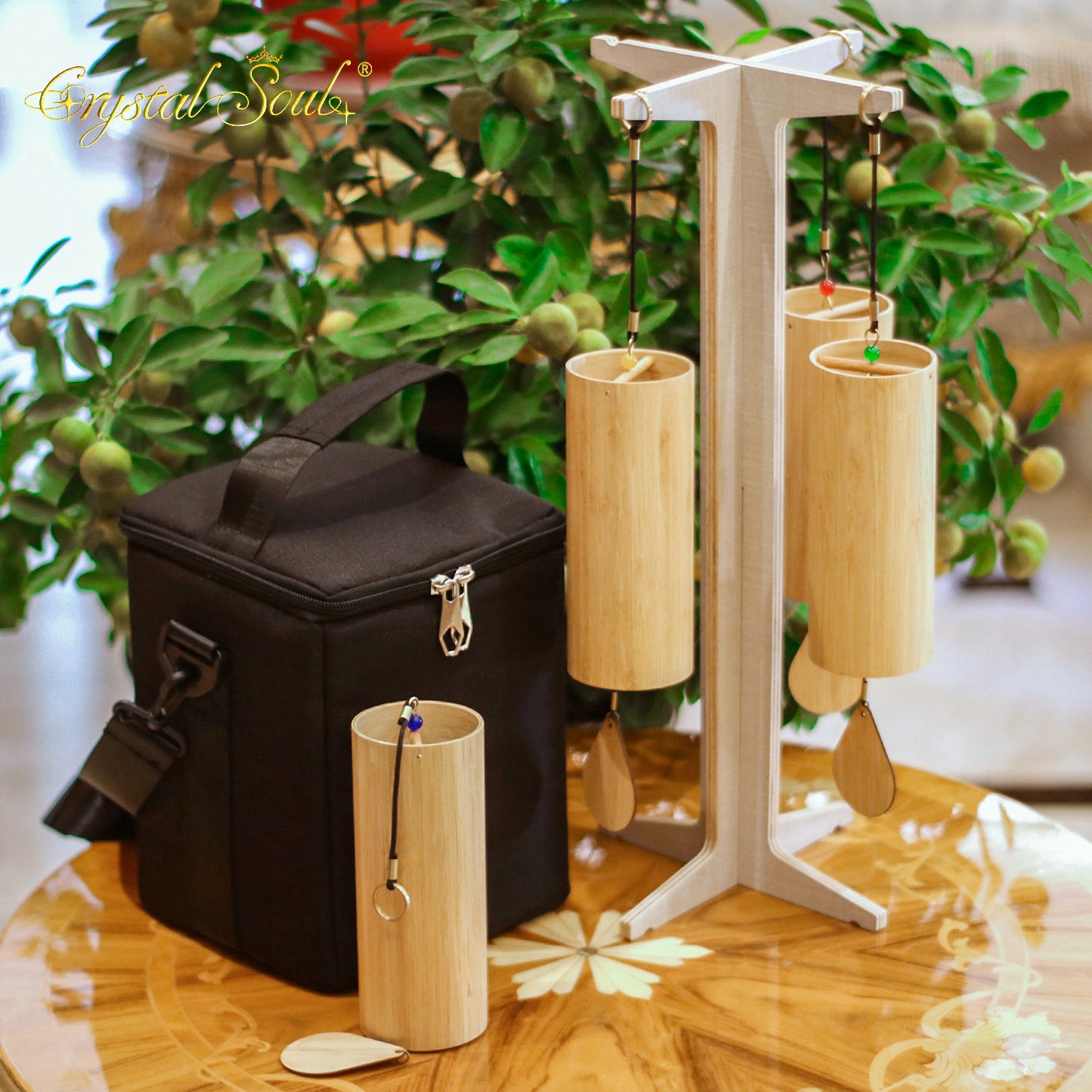 Crystal Soul Classic Four Season Chord Bamboo Wind Chime Set