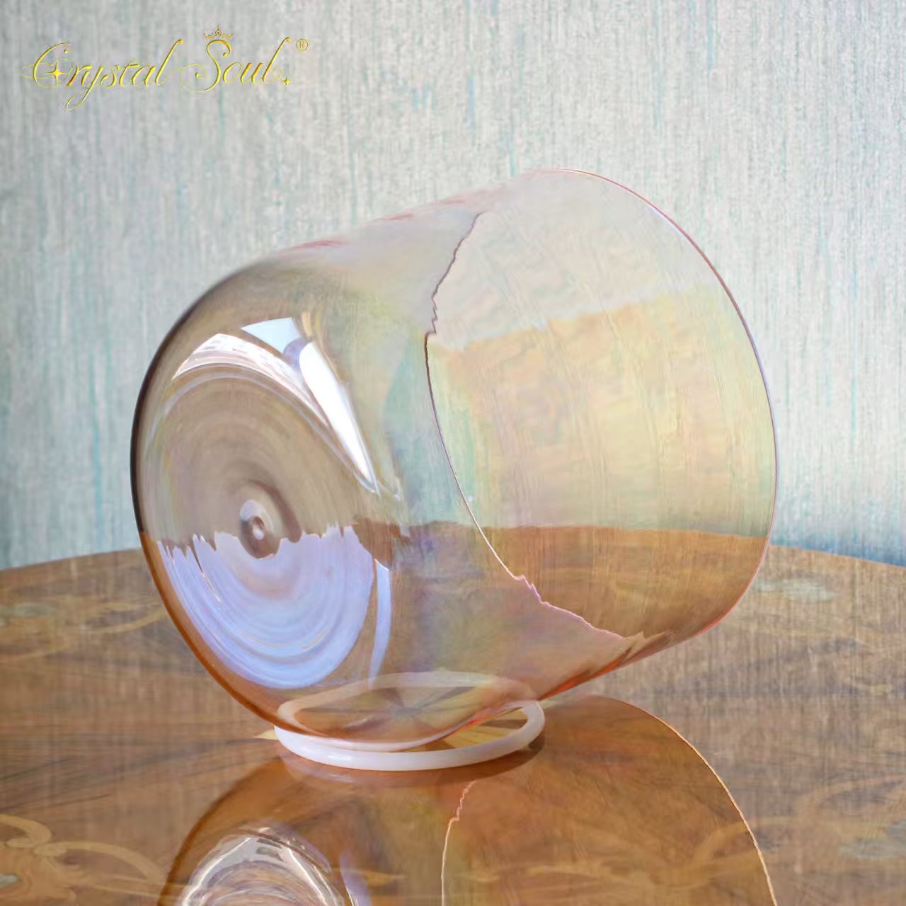 Crystal Soul High Quality Thickened Yellow Aurora Alchemy Crystal Bowl