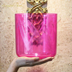 Crystal Soul Superior Design Romantic Aegean Pink Pearlescent Alchemy Crystal Bowl