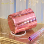 Crystal Soul Exclusive Design Metal Pink Gold Alchemy Crystal Bowl